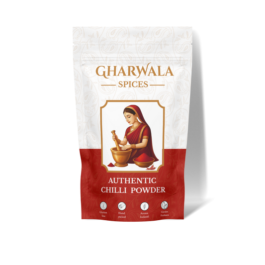 GharWala Spices – Pack of 2 | 100% Pure, Hand-Pounded Chilli Powder.