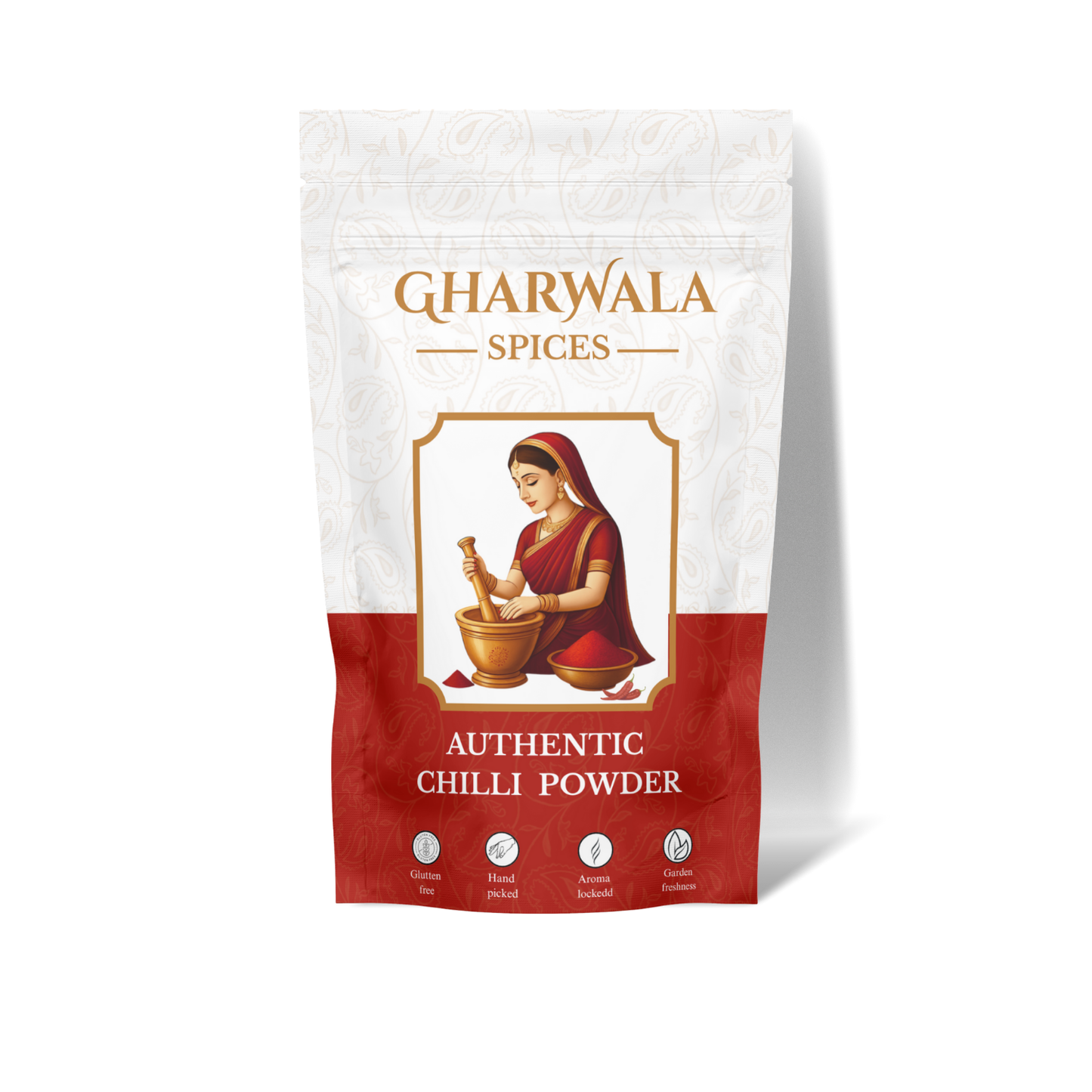 GharWala Spices – Pack of 2 | 100% Pure, Hand-Pounded Chilli Powder.