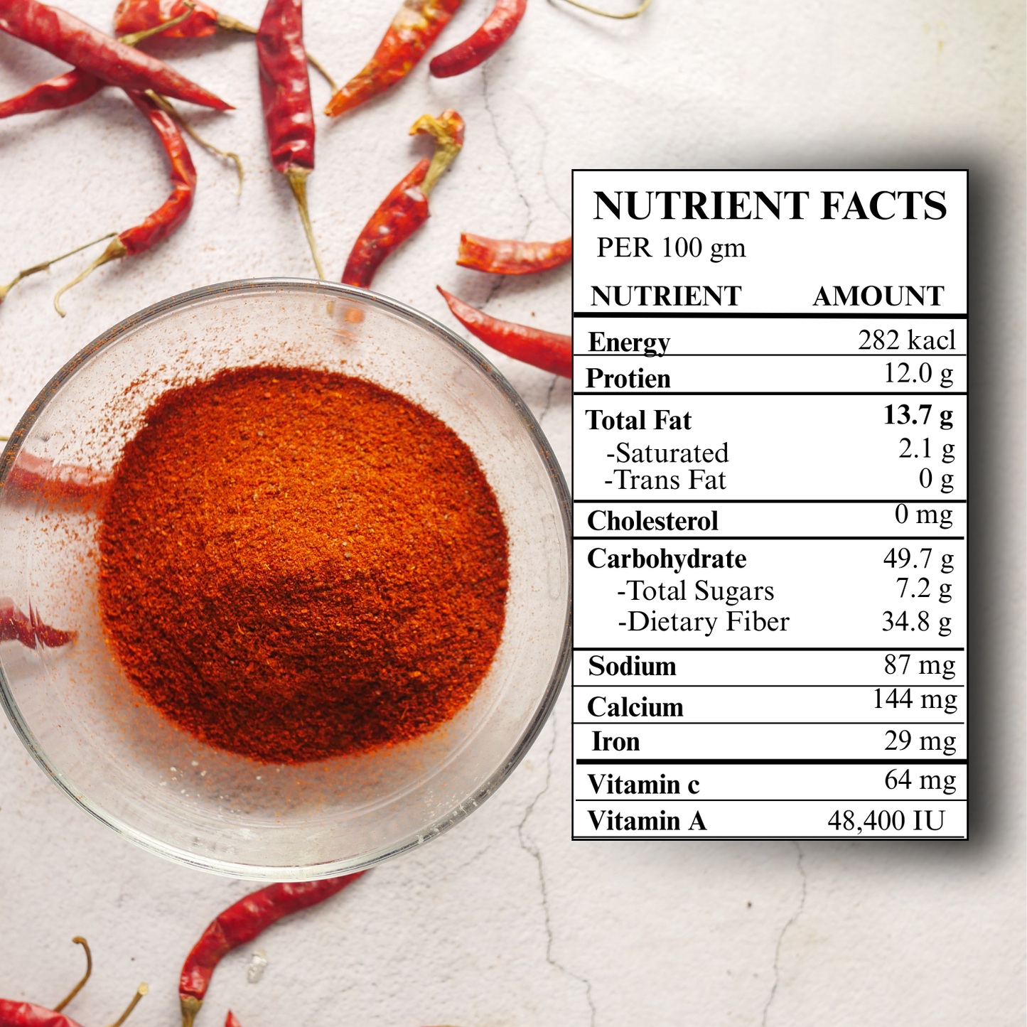 GharWala Spices-Premium Red Chilli Powder(500g)